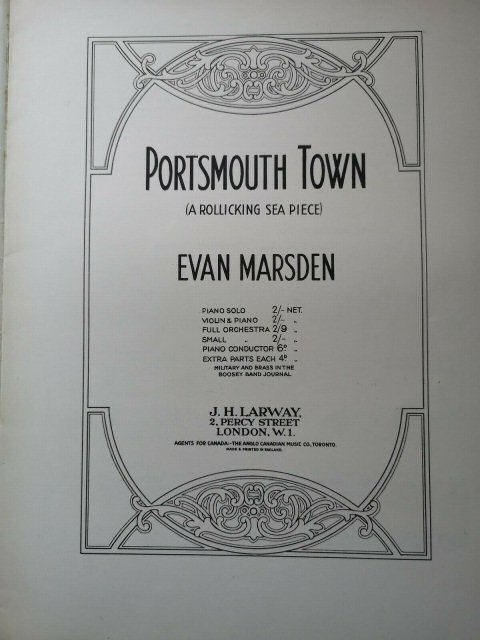 PORTSMOUTH TOWN - A ROLLICKING SEA PIECE - 1927 Colour-2